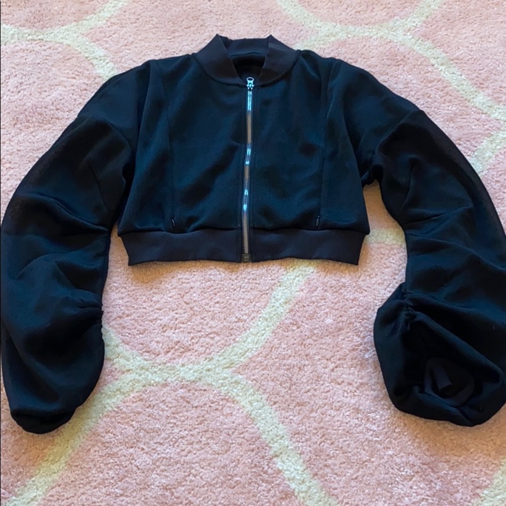 Alo Yoga Mesh Crop Zip Up